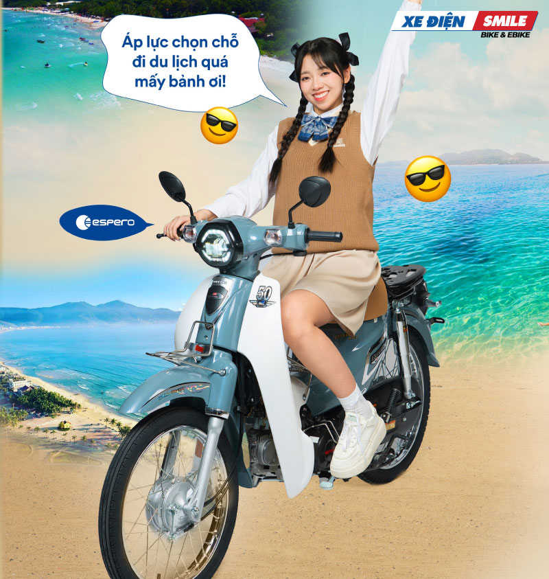 Xe số 50cc có thiết kế với hộp số và cần số