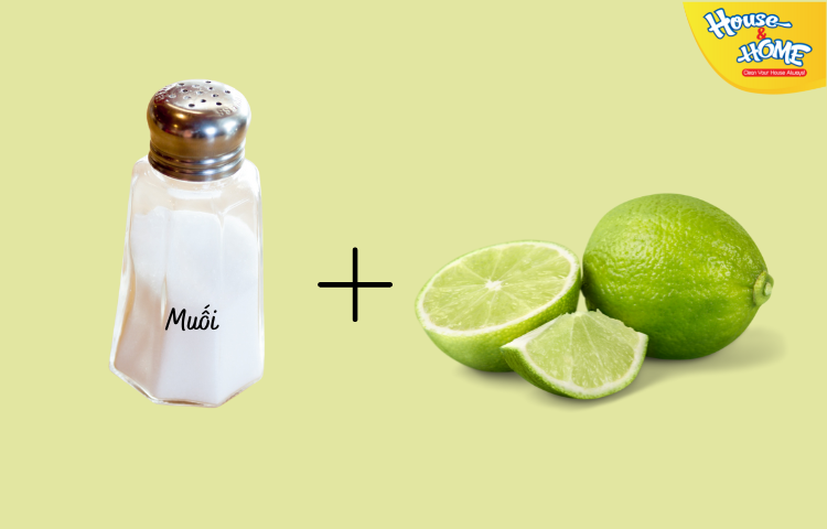 Dùng muối hạt và chanh tươi