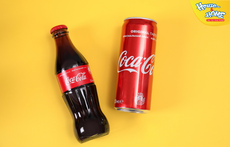 Dùng nước có ga Coca cola