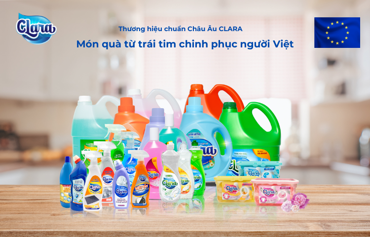 Bộ sản phẩm chăm sóc nhà cửa Clara Châu Âu đã thuyết phục được cả những người nội trợ khó tính nhất nhờ chất lượng ấn tượng