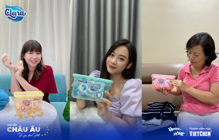 Viên giặt xả Clara được nhiều khách hàng tin dùng
