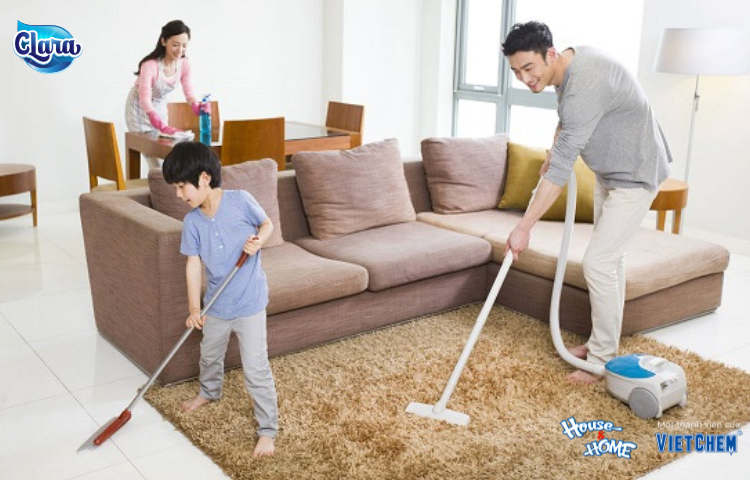 Vệ sinh nhà cửa thường xuyên giúp bảo vệ sức khoẻ cả gia đình