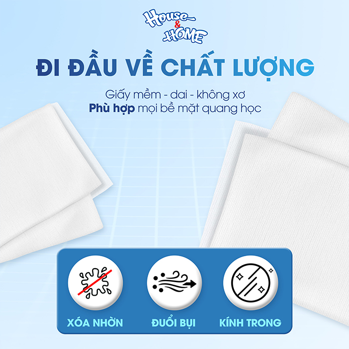 Giấy lau kính Clara đi đầu về chất lượng