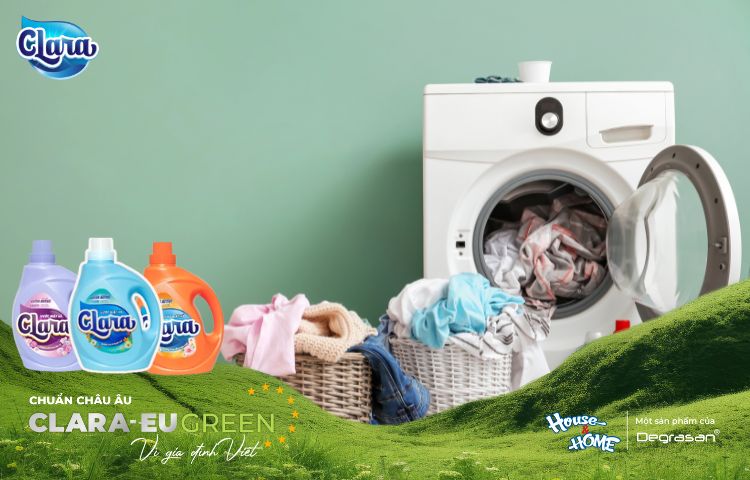 Trải nghiệm giặt giũ nhàn tênh cùng với nước giặt xả CLARA