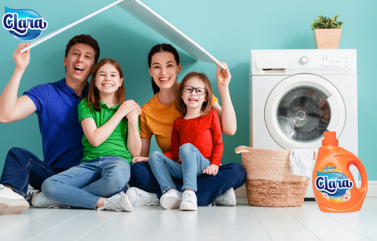 Nước giặt xả 2in1 Clara chăm sóc gia đình bạn