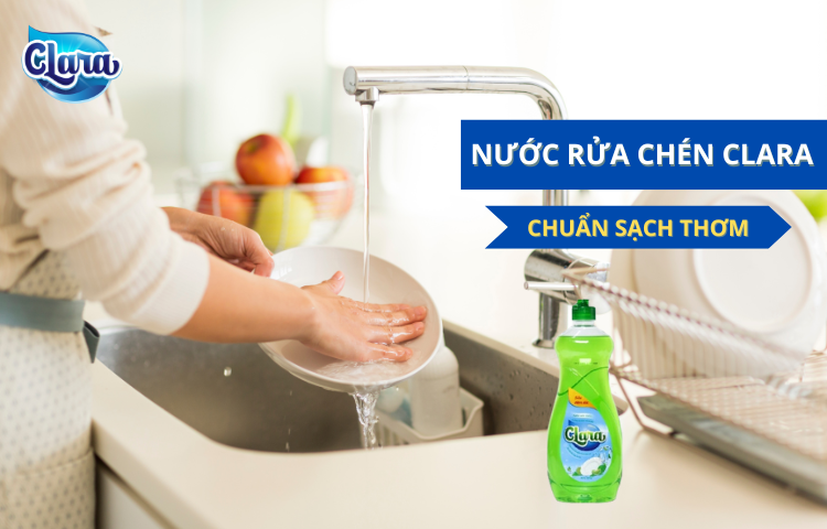 nước rửa chén clara