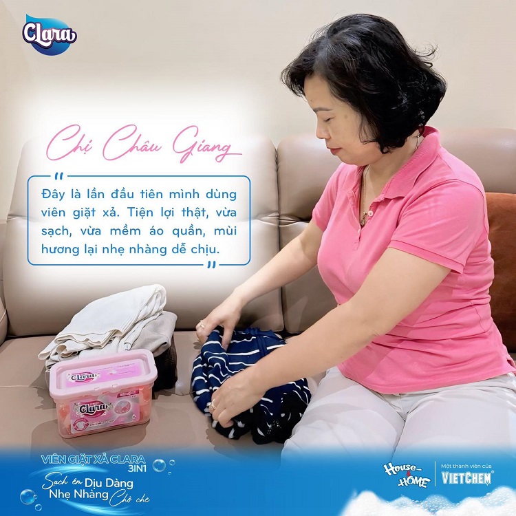 Viên giặt xả CLARA Châu Âu nhận được nhiều phản hồi tích cực từ khách hàng