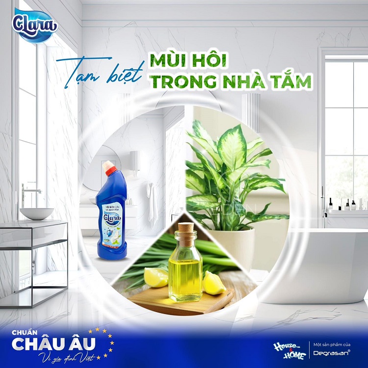tẩy bồn cầu và nhà tắm clara