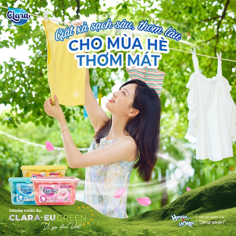 viên giặt xả clara châu âu