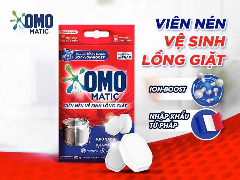 Viên nén vệ sinh lồng giặt OMO MATIC