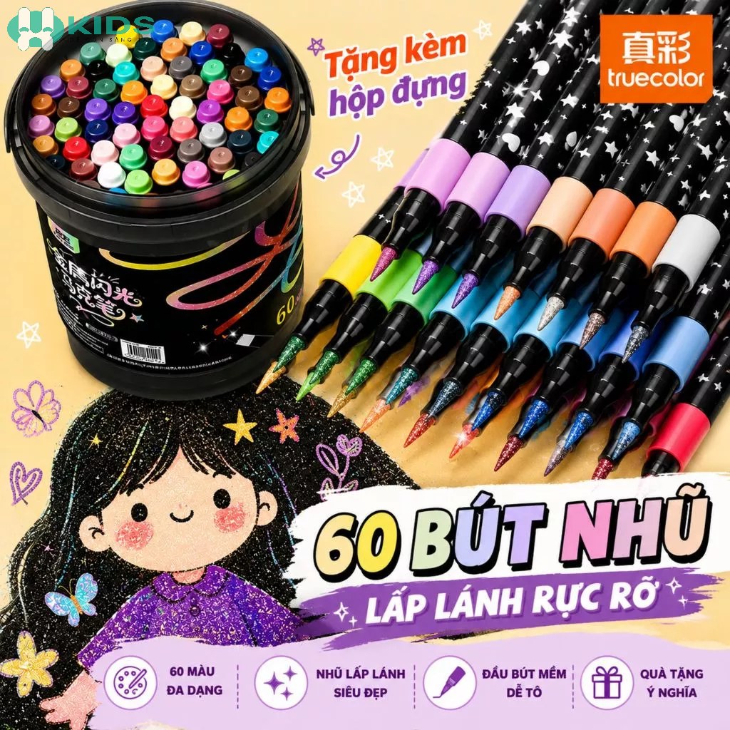Bộ màu nhũ 60 màu