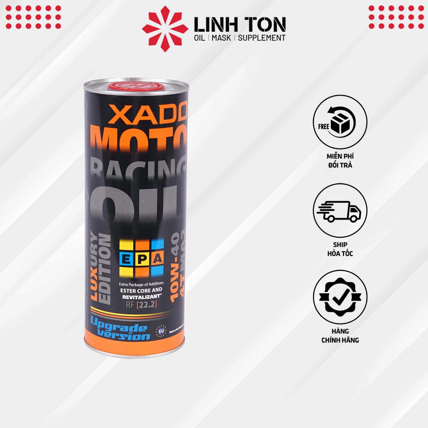 Nhớt Xado Luxury Moto Racing 4T 10w40 Upgrade Version 1L - Linh Ton Store - 350a Trịnh Đình Trọng, Hoà Thạnh, Tân Phú