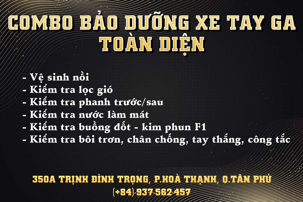 Dịch vụ bảo dưỡng xe tay ga Honda bao gồm những gì? - Linh Ton Store - 350a Trịnh Đình Trọng, Hòa Thạnh, Tân Phú - NHOT.LINHTON.VN