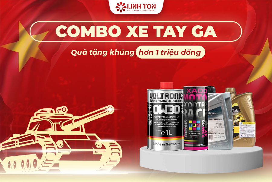 Combo dầu nhớt - phụ gia cho xe tay ga tại Linh Tôn Store dịp lễ 30/4 tại Linh Tôn Store