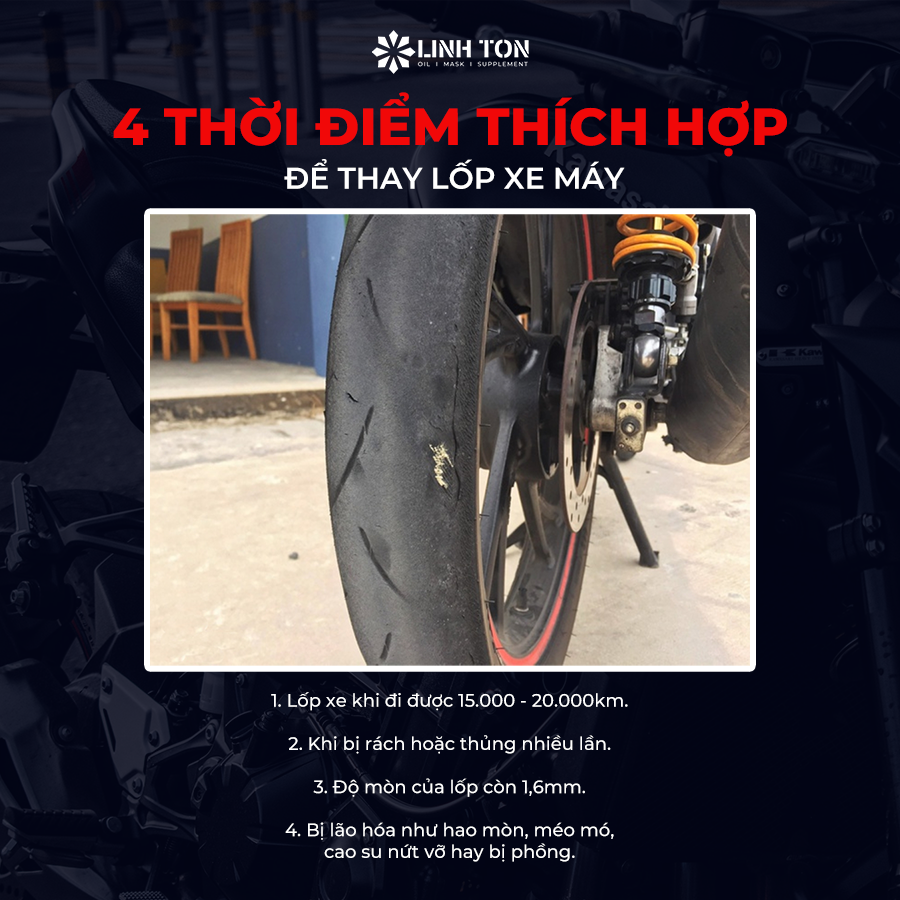 Khi nào cần thay vỏ lốp xe máy?