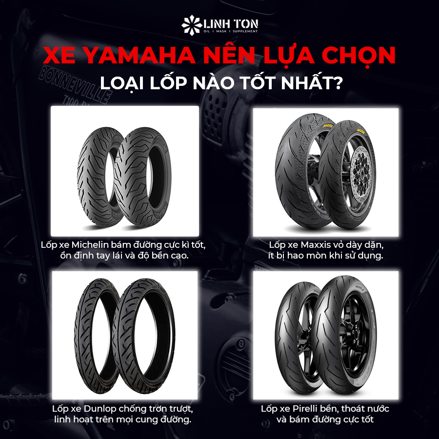 Lốp xe Yamaha và những lựa chọn tốt nhất