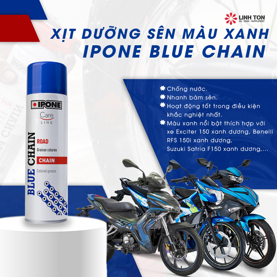Review xịt dưỡng sên màu Ipone Red Chain và Ipone Blue Chain