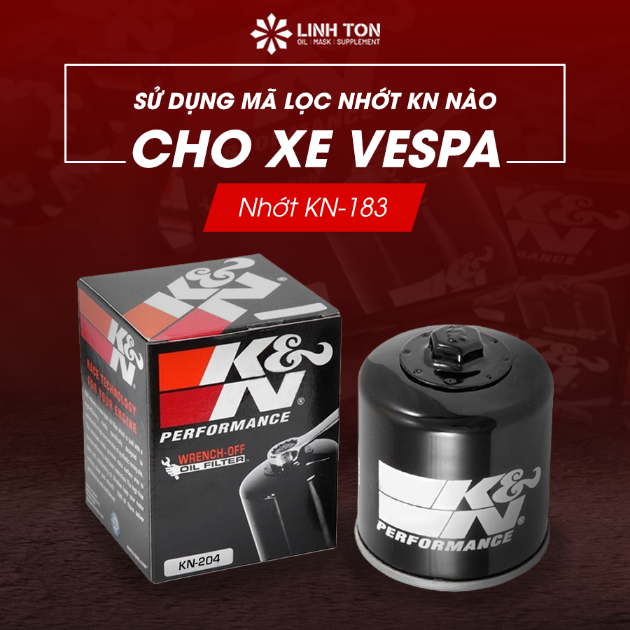 Sử dụng mã lọc nhớt KN nào cho xe Vespa?