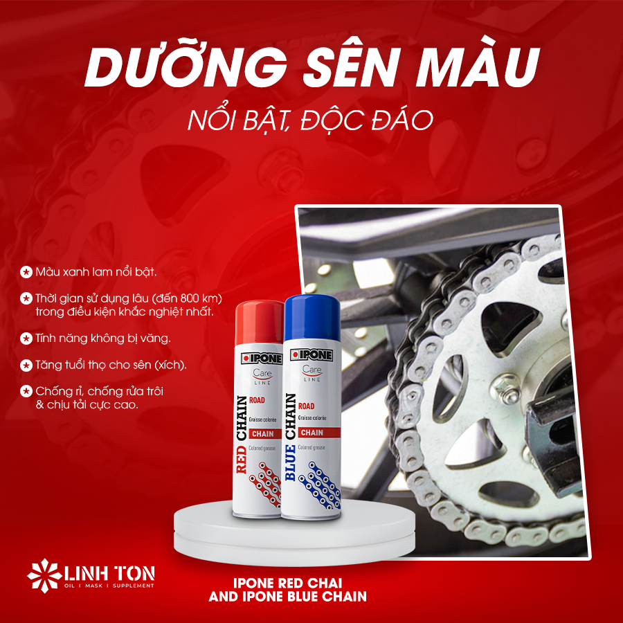 DƯỠNG SÊN MÀU IPONE RED CHAIN/ IPONE BLUE CHAIN - LINH TON STORE - 350A Trịnh Đình Trọng, Hòa Thạnh, Tân Phú - NHOT.LINHTON.VN