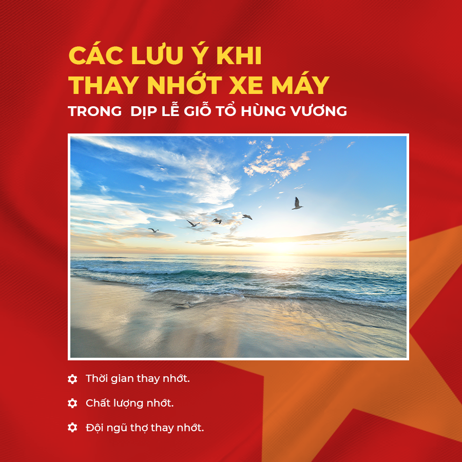 Các lưu ý khi thay nhớt xe máy trong Dịp lễ Giỗ tổ Hùng Vương - LINH TON STORE - 350A Trịnh Đình Trọng, Hòa Thạnh, Tân Phú - NHOT.LINHTON.VN
