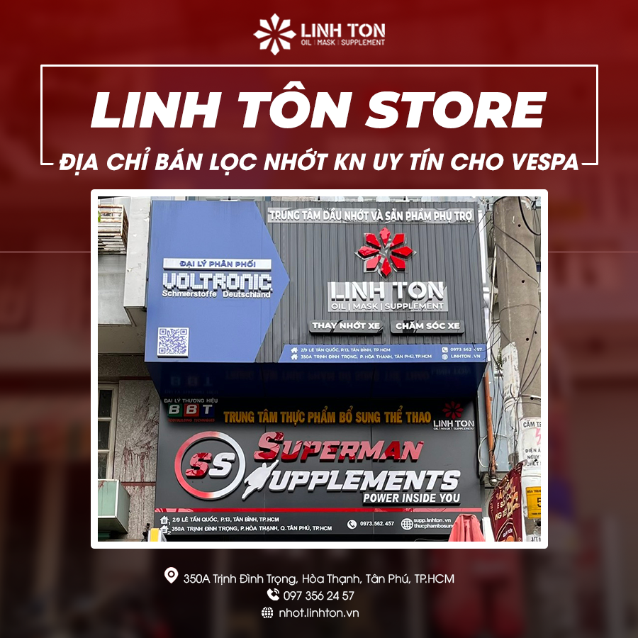 Điểm bán lọc nhớt KN uy tín cho xe Vespa