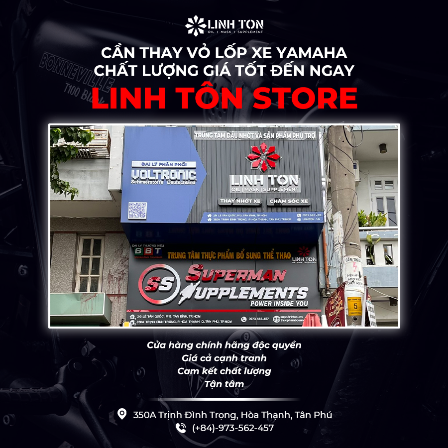 Thay lốp xe máy Yamaha chất lượng giá tốt quận Tân Phú