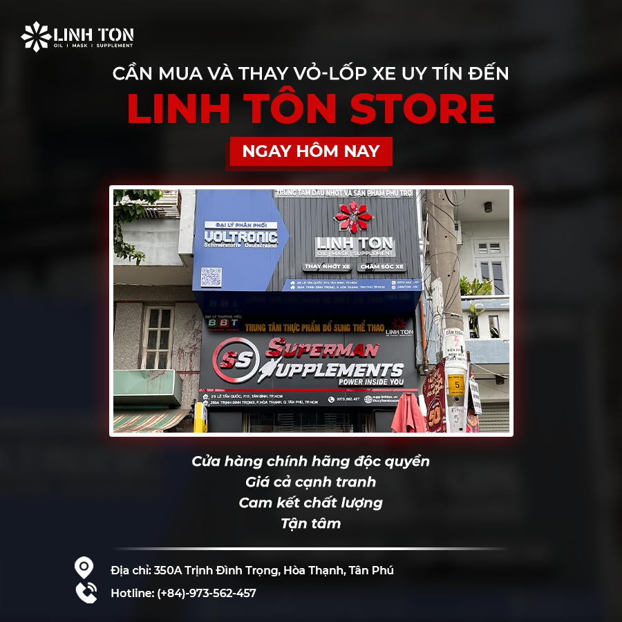 Địa điểm bán vỏ - lốp xe uy tín tại quận Tân Phú - Linh Tôn Store – 350A Trịnh Đình Trọng, Hòa Thạnh, Tân Phú - NHOT.LINHTON.VN