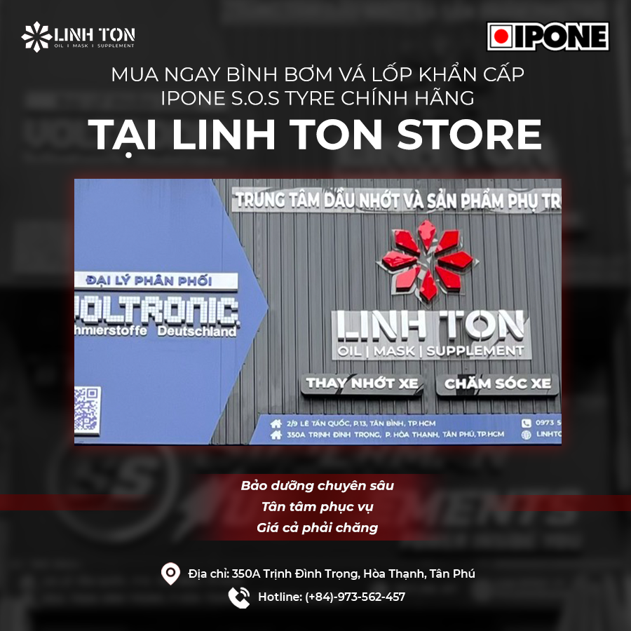 Nơi mua sản phẩm bình bơm vá lốp Ipone S.O.S Tyre chính hãng