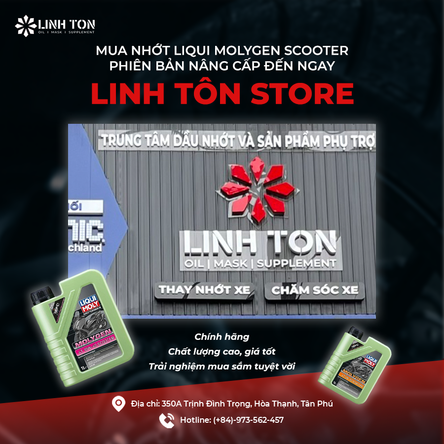 Địa chỉ thay nhớt Liqui Molygen Scooter chính hãng, uy tín - Linh Tôn Store - 350a Trịnh Đình Trọng, Hòa Thạnh, Tân Phú, TPHCM