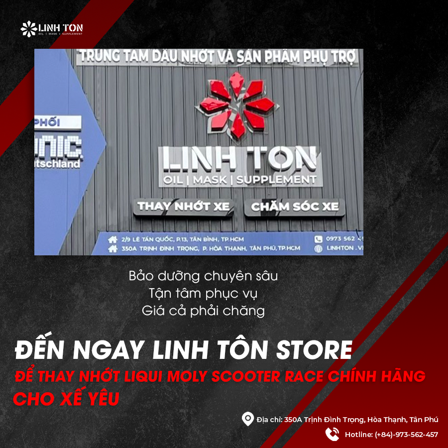 Nhớt Liqui Moly Scooter Race 10W40 có giá bao nhiêu? Thay nhớt ở đâu uy tín?