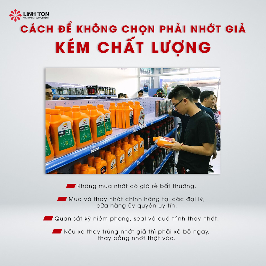 Làm sao để không chọn phải nhớt giả kém chất lượng