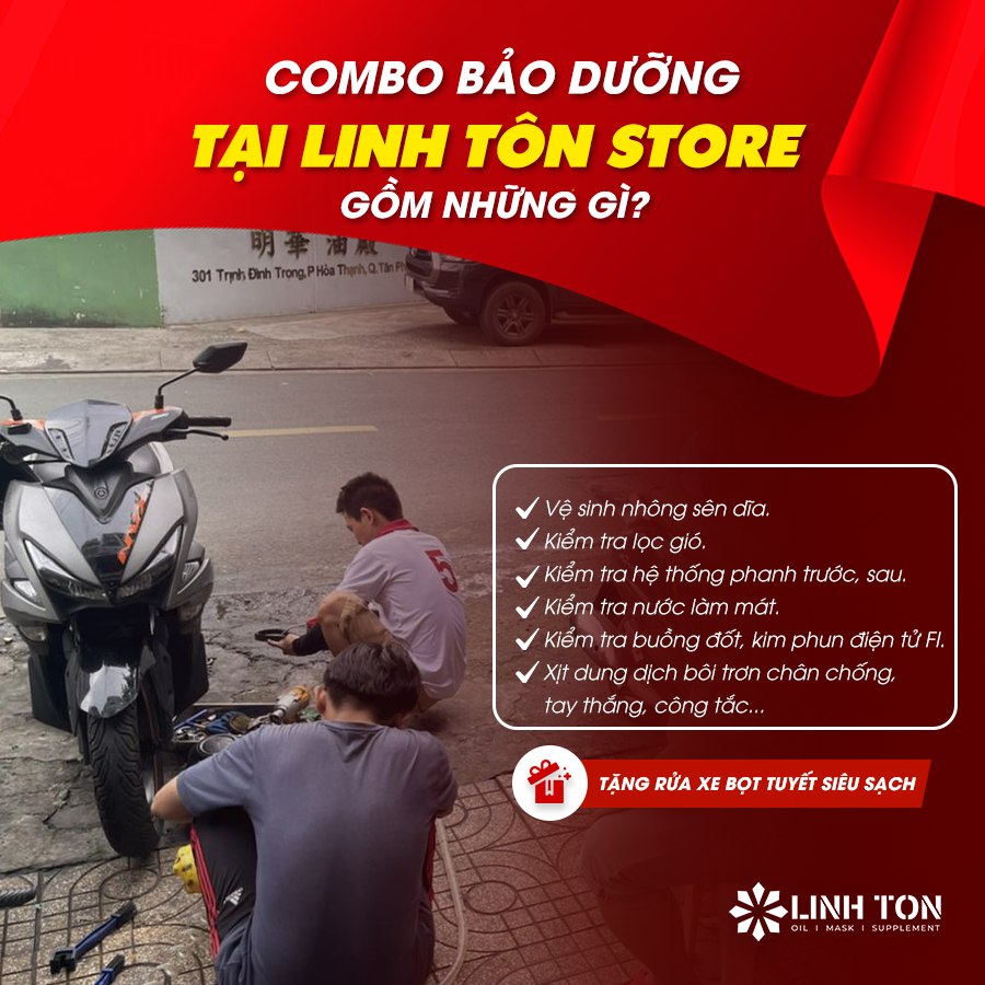 Đến với Linh Tôn Store để trải nghiệm combo bảo dưỡng đặc biệt