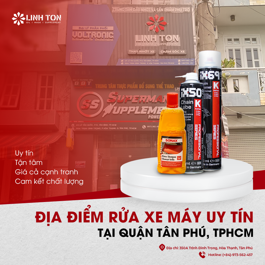 Địa điểm rửa xe máy uy tín tại Quận Tân Phú, Thành phố Hồ Chí Minh - Linh Ton Store - 350a Trịnh Đình Trọng, Hòa Thạnh, Tân Phú, TPHCM - NHOT.LINHTON.VN
