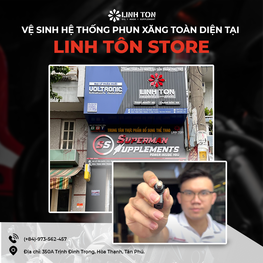 Vệ sinh hệ thống phun xăng toàn diện tại Linh Tôn Store - 350a Trịnh Đình Trọng, Hoà Thạnh, Tân Phú - NHOT.LINHTON.VN