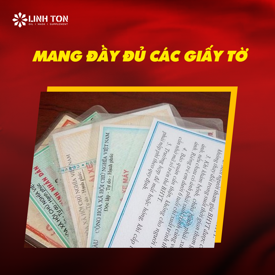 Mang đầy đủ các giấy tờ