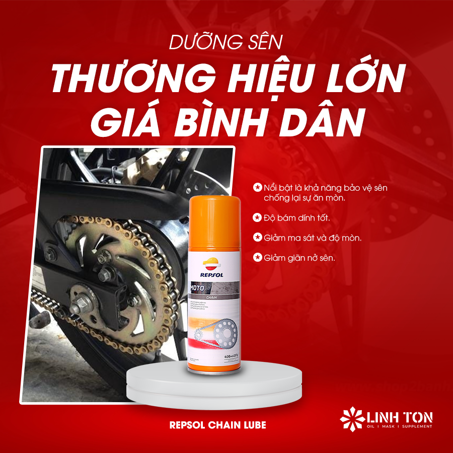 XỊT DƯỠNG SÊN PHỦ SỨ VOLTRONIC M50K CERAMIC CHAIN LUBE 400ML - LINH TON STORE - 350A Trịnh Đình Trọng, Hòa Thạnh, Tân Phú - NHOT.LINHTON.VN