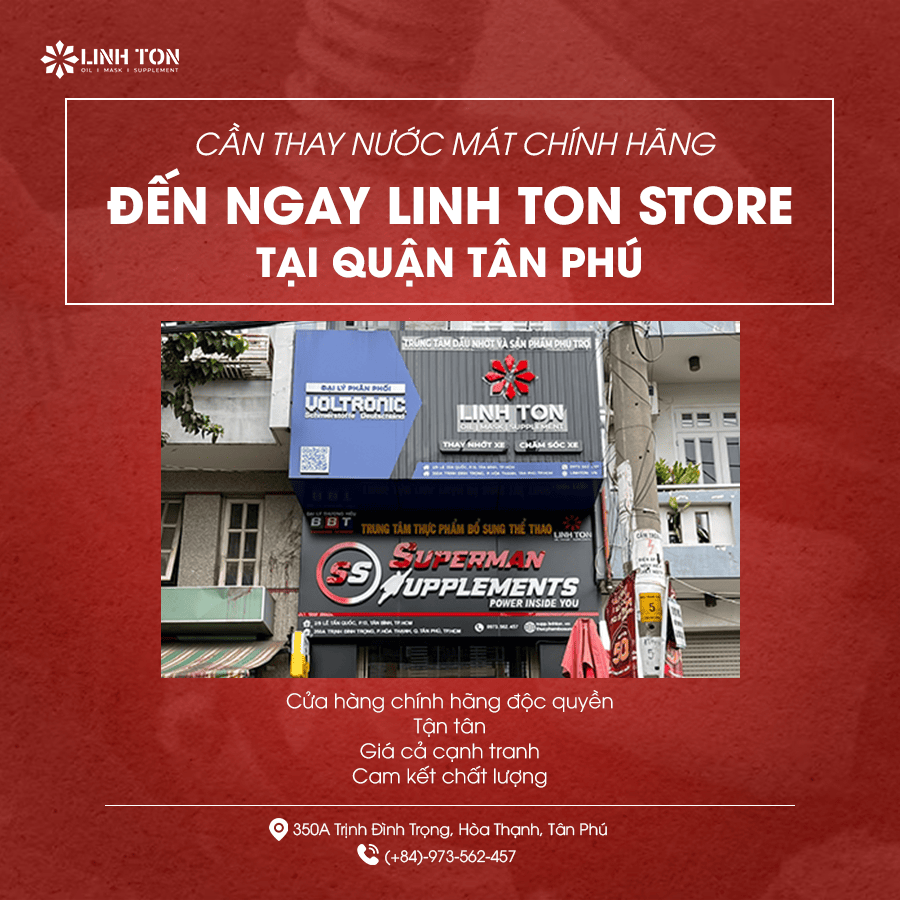 Mua và thay nước mát chính hãng, uy tín ở đâu quận Tân Phúv - LINH TON STORE - 350A TRỊNH ĐÌNH TRỌNG, HOÀ THẠNH, TÂN PHÚ, TP.HCM - NHOT.LINHTON.VN