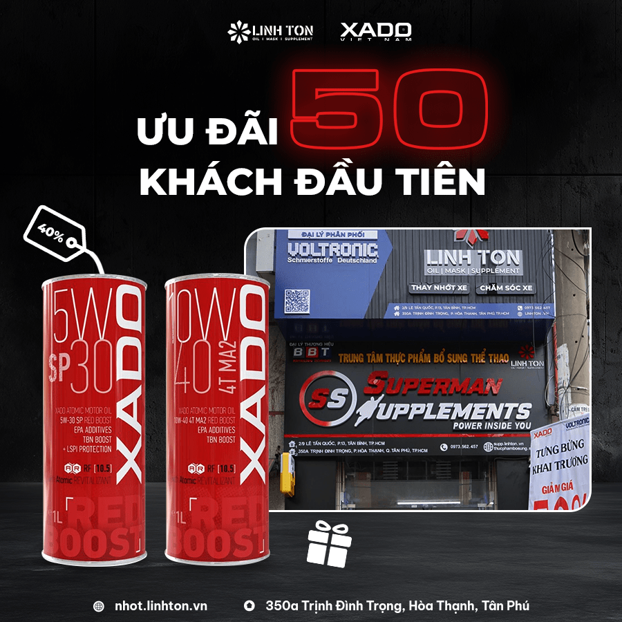 Địa điểm mua nhớt XADO RedBoost uy tín – Linh Tôn Store, trung tâm chăm sóc xe toàn diện