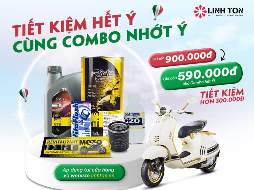 thay nhớt xe vespa