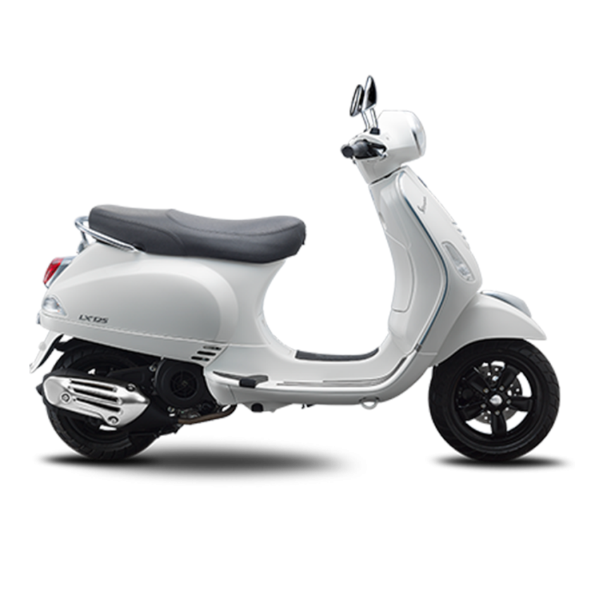 vespa trắng đen