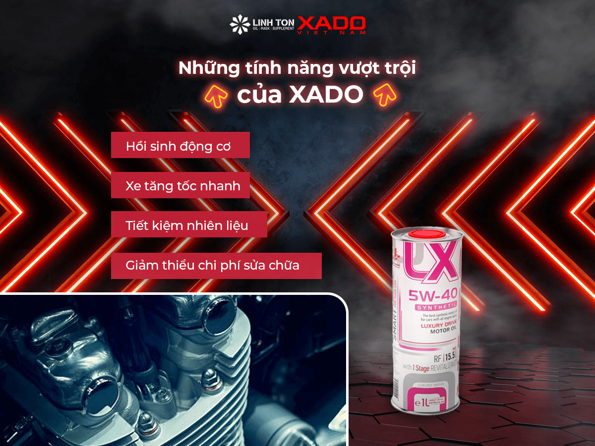 Công dụng vượt trội của dòng nhớt nhập khẩu Xado - Linh Ton Store - 350a Trịnh Đình Trọng, Hoà Thạnh, Tân Phú
