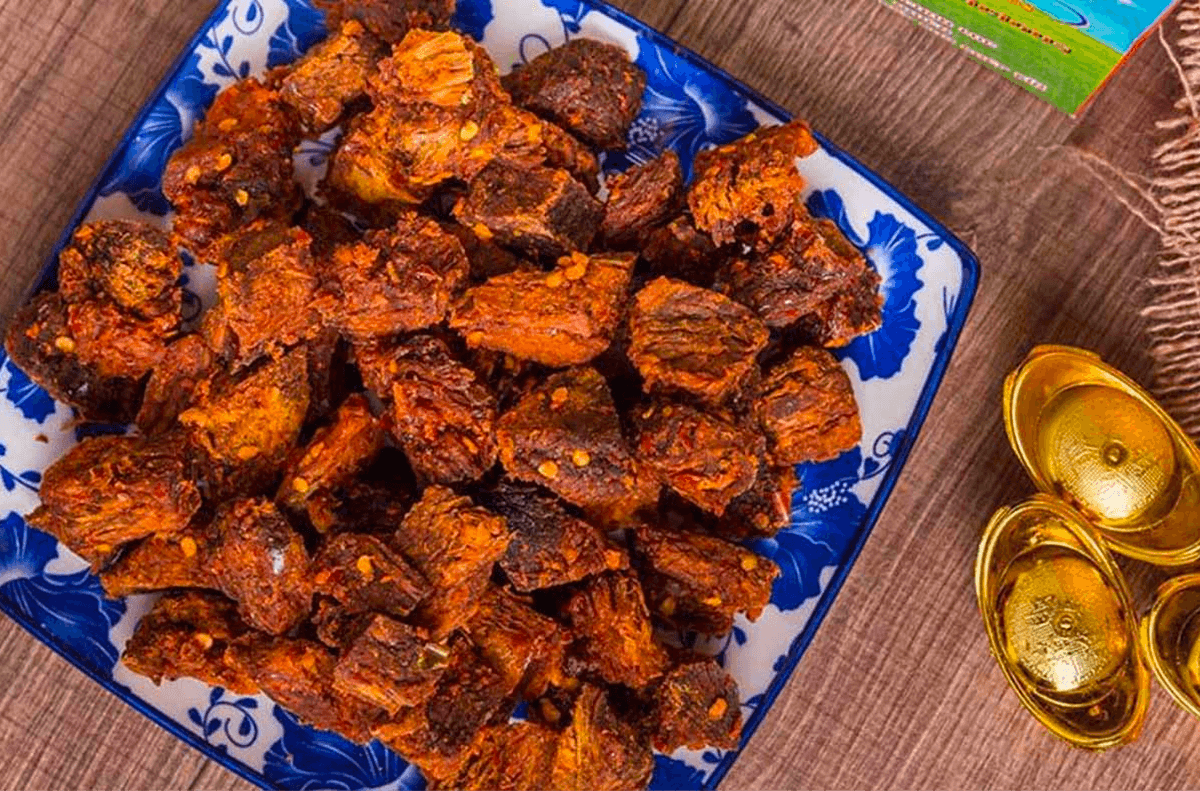 Thịt Dê Khô Ướp Tỏi