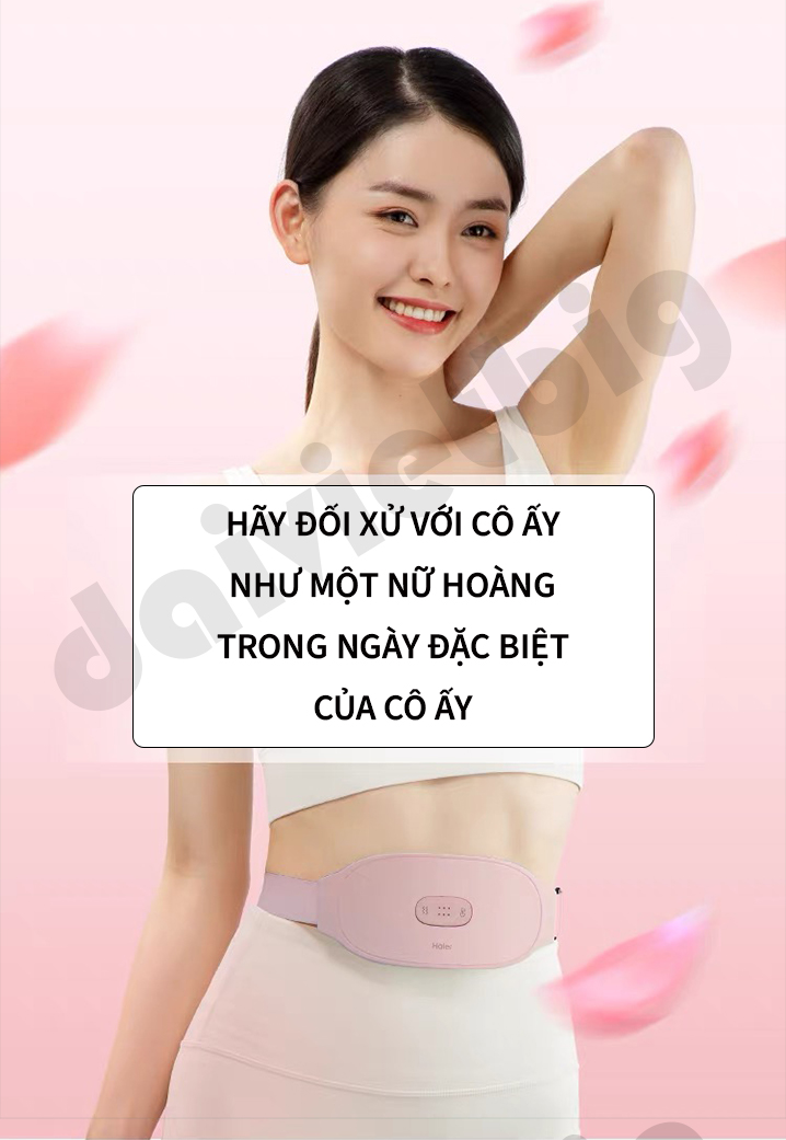 Máy Chườm Bụng Kinh-Đai Massage Giảm Đau Bụng Kinh Haier HZT-Y05L-Hỗ Trợ Chống Lão Hóa-Quà Tặng Bạn Gái