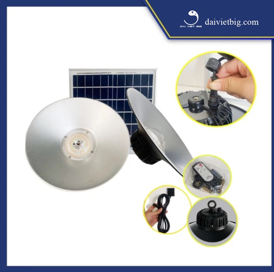 Đèn UFO trong nhà 100w JD-6128, Đèn năng lượng mặt trời UFO - Chính hãng 100%