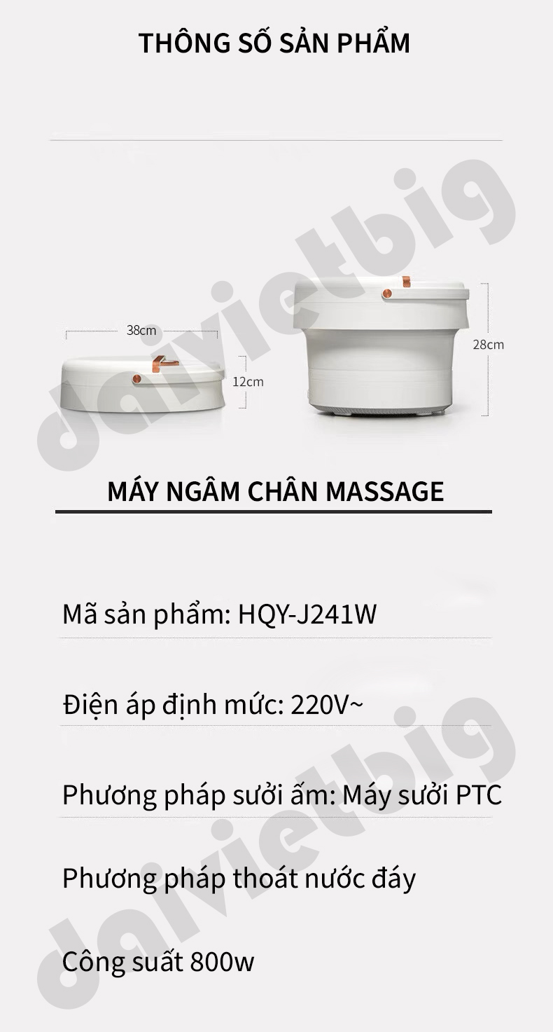 Bồn Ngâm Chân Massage HAIER