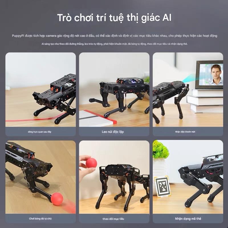 Chó Robot Huaner ROS Raspberry Pi Chó cơ khí bốn chân AI Vision Mô hình lớn Bionic Lập trình SLAM Lập bản đồ