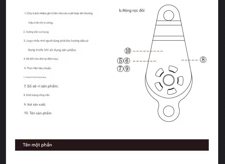 Bộ Ròng rọc Nâng Đa Năng Tự Khóa Ngoài trời XINDA (XINDA Outdoor Equipment).