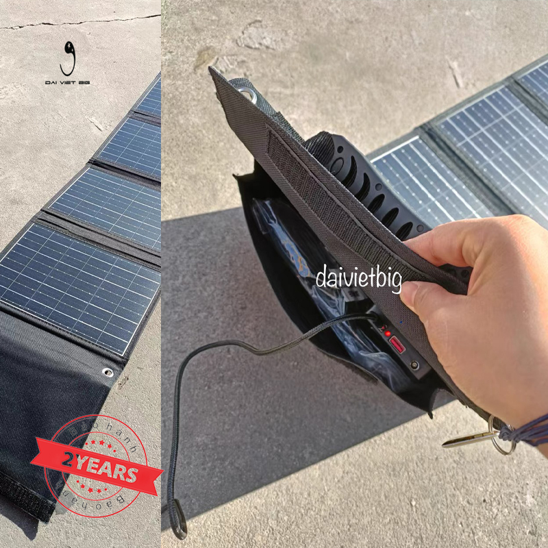 Sạc năng lượng mặt trời 50w di động cho điện thoại, máy tính