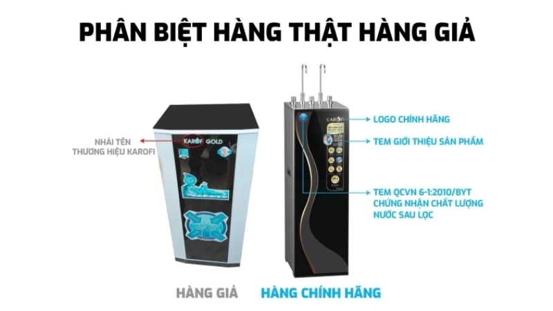 Cách phân biệt máy lọc nước Karofi chính hãng và fake