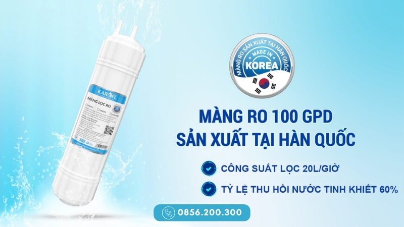 Màng RO 100GPD nhập khẩu Hàn Quốc của Karofi